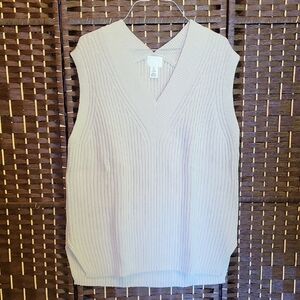 H&M Cream Sleeveless Knit Top